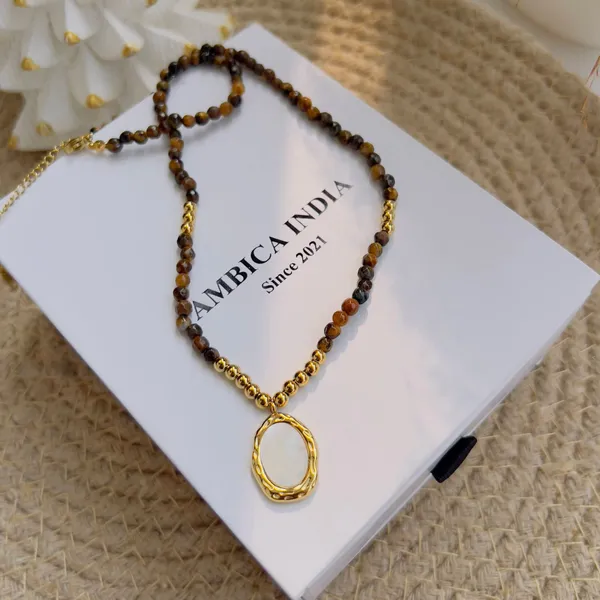 Brown_Stone_With_Mother_Pearl_Necklace_Default_Title
