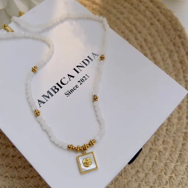 White_Stone_With_Flower_Necklace_Default_Title