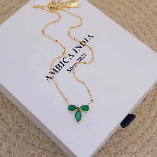 Marquise_Green_Crystal_Necklace_Default_Title