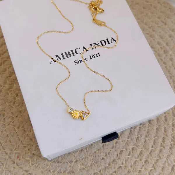 White_Triangle_Crystal_Necklace_Default_Title