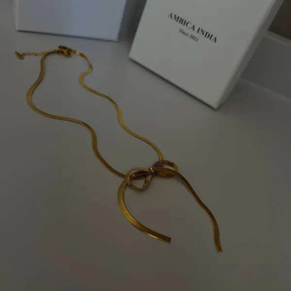 Bow_Snake_Chain_Necklace_Default_Title