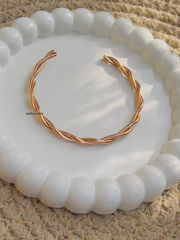 Twisted_Bracelet_Rose_Gold_Plated_Default_Title