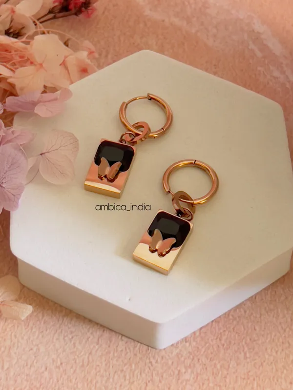 Butterfly_With_Black_Crystal_Drop_Earrings_Default_Title