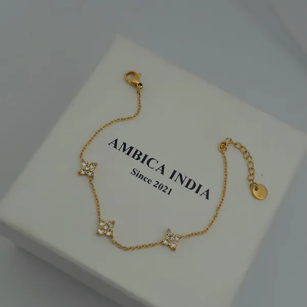 White_Crystal_Bracelet_Default_Title