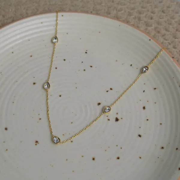 White_Drop_Crystal_Necklace_Default_Title