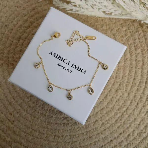 White_Crystal_Drop_With_Round_Bracelet_Default_Title