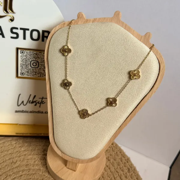 Clover_Gold_Plated_Necklace_Default_Title