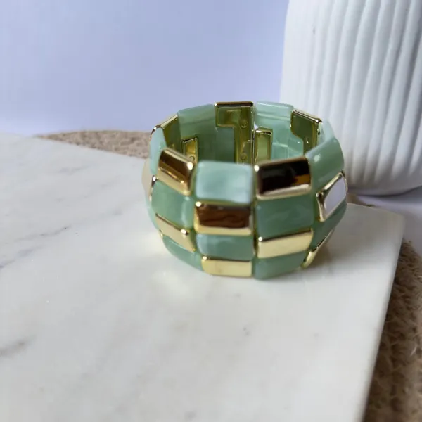 Mint_Resin_Bead_Elastic_Bracelet_Default_Title