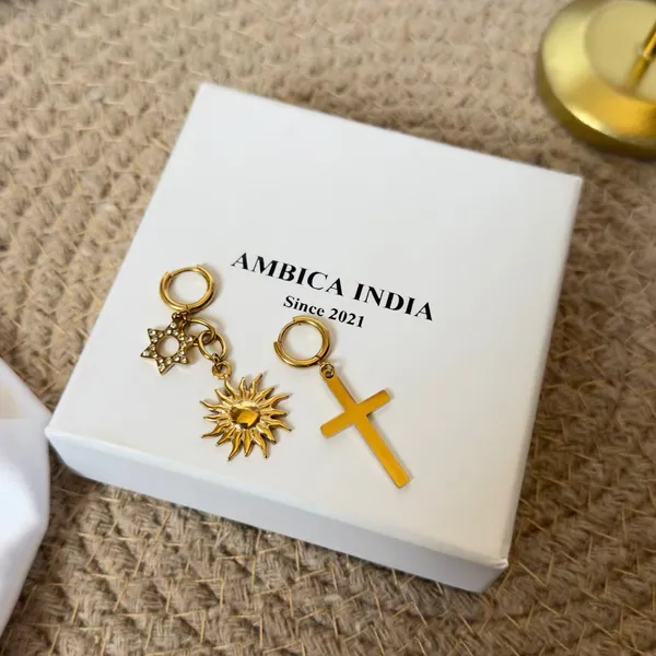Sun_Cross_Mismatch_Earrings_Default_Title