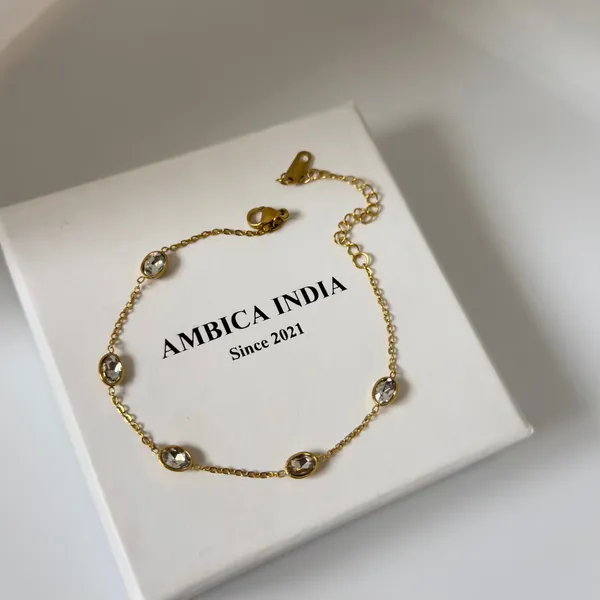 White_Crystal_Bracelet_Default_Title