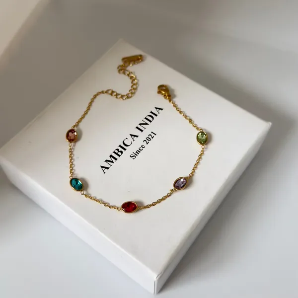 Oval_Multicolour_Crystal_Bracelet_Default_Title