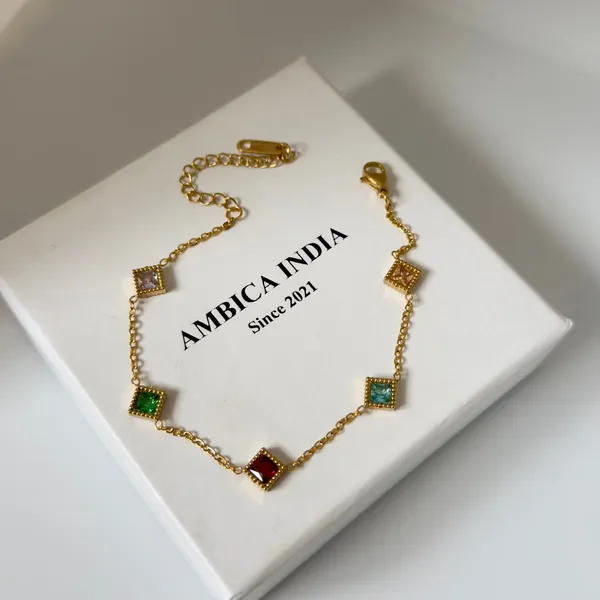 Triangle_Multicolour_Crystal_Bracelet_Default_Title