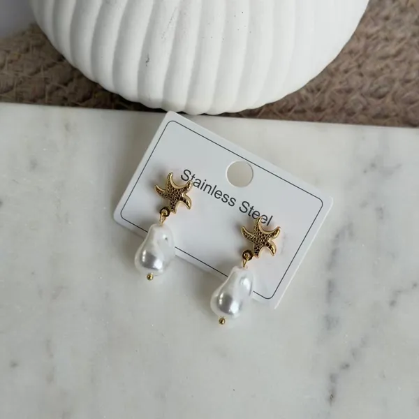 Starfish_With_Pearl_Earrings_Default_Title