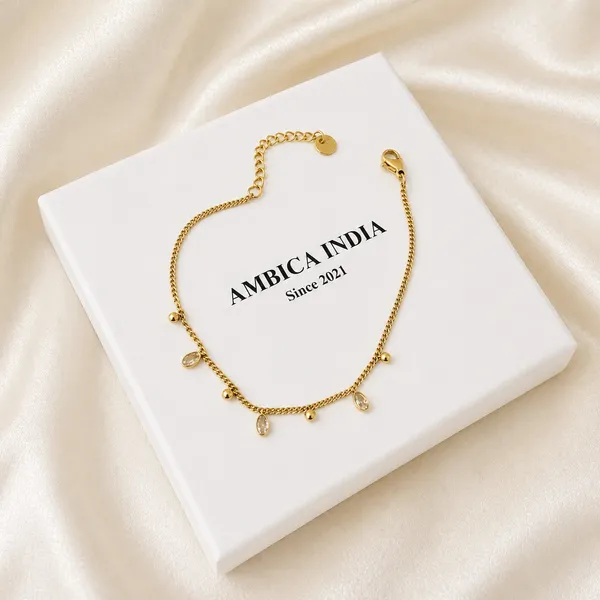 White_Crystal_Drop_Bracelet_Default_Title
