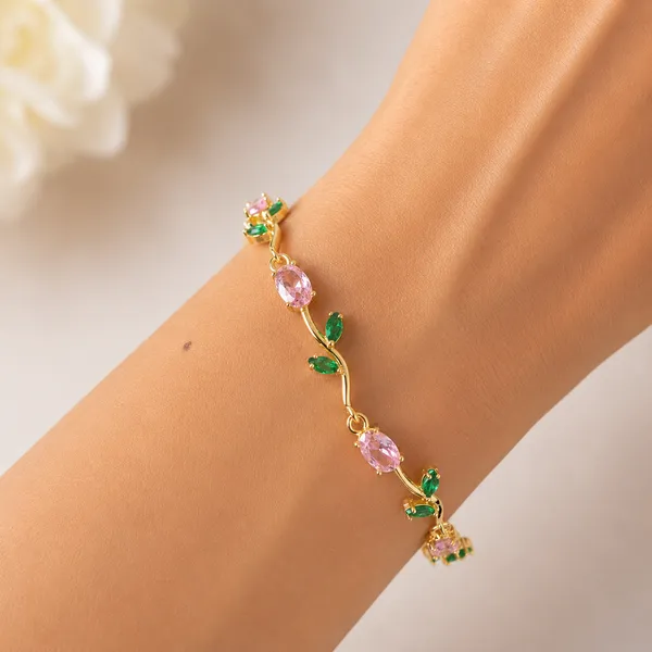 Pink_With_Green_Tulip_Bracelet_Default_Title