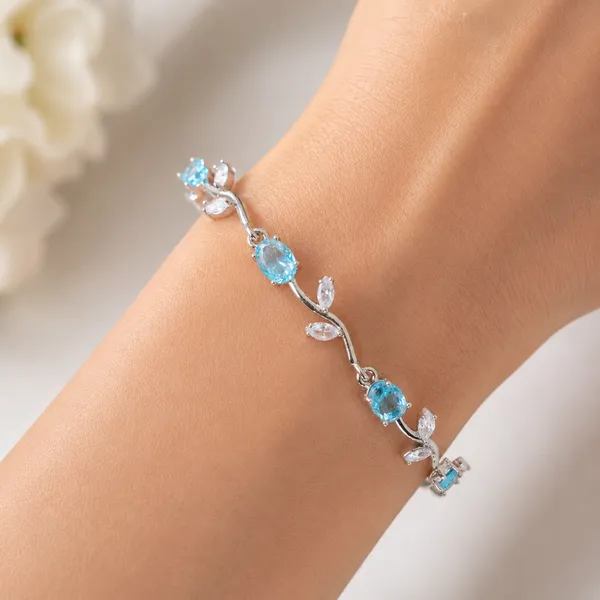 Sky_Blue_With_White_Silver_Tulip_Bracelet_Default_Title