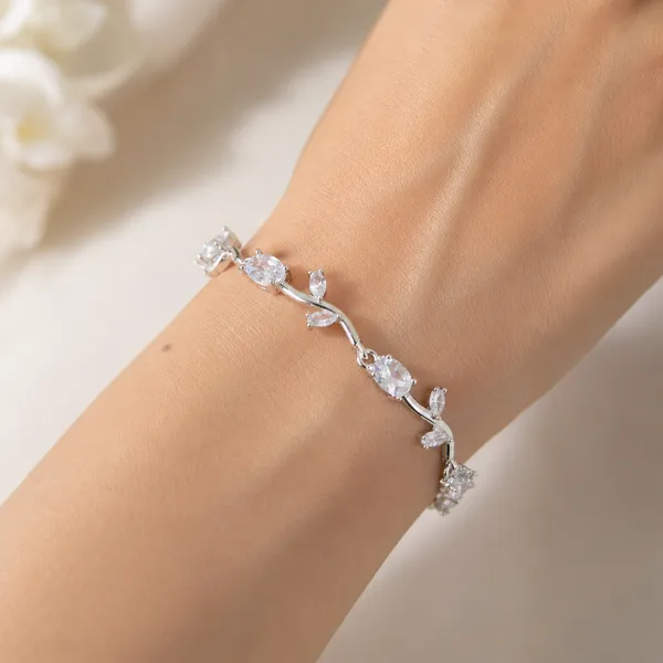 White_Tulip_Silver_Bracelet_Default_Title