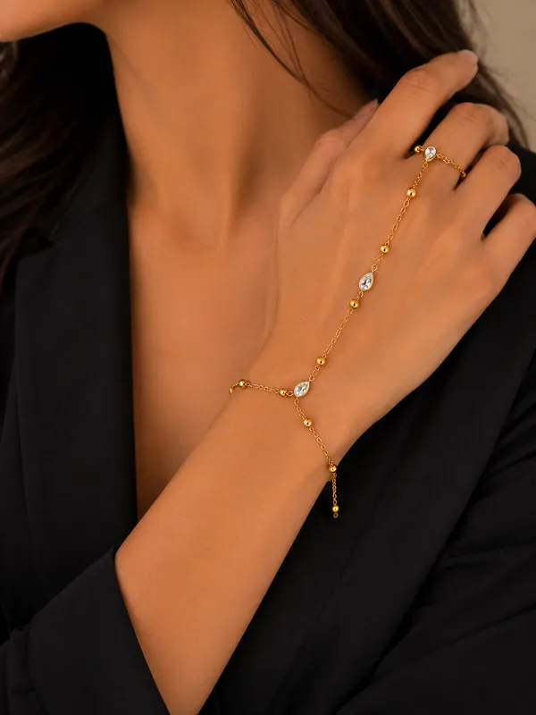 White_Drop_Crystal_Hand_Chain_Default_Title