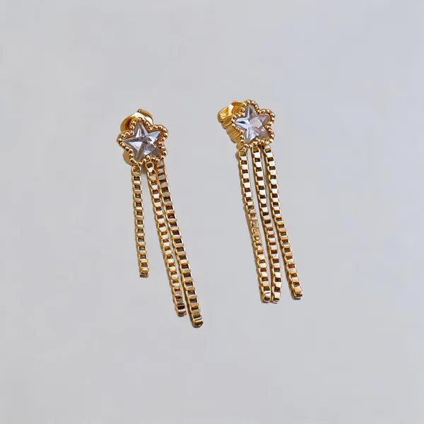 White_Crystal_Star_Earrings