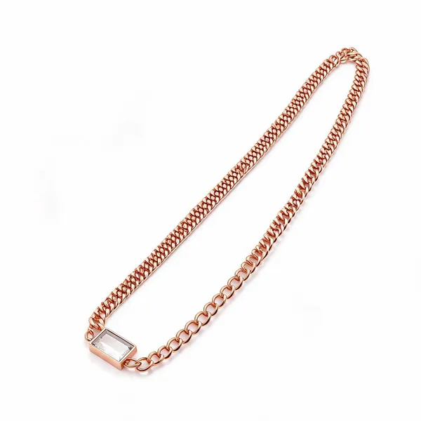 White_Crystal_Link_Chain_Necklace