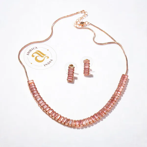 Tennis_Pink_Choker_With_Earrings