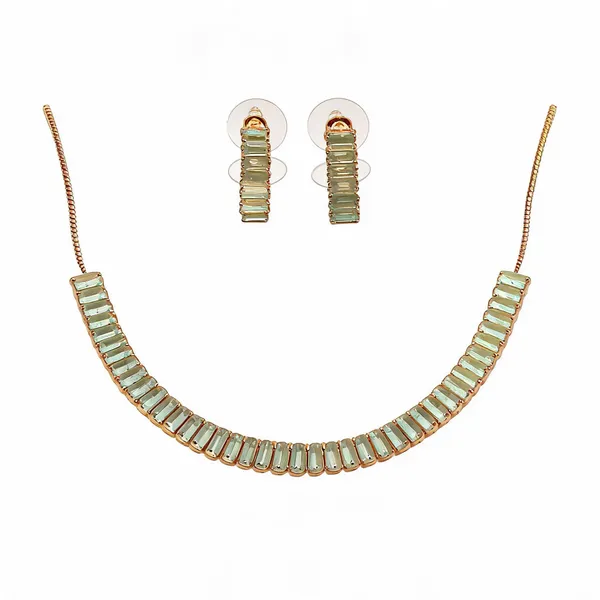 Tennis_Light_Green_Choker_With_Earrings