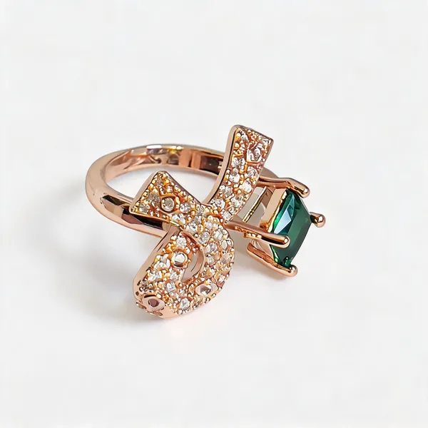 Bow_With_Green_Crystal_Studded_Adjustable_Ring