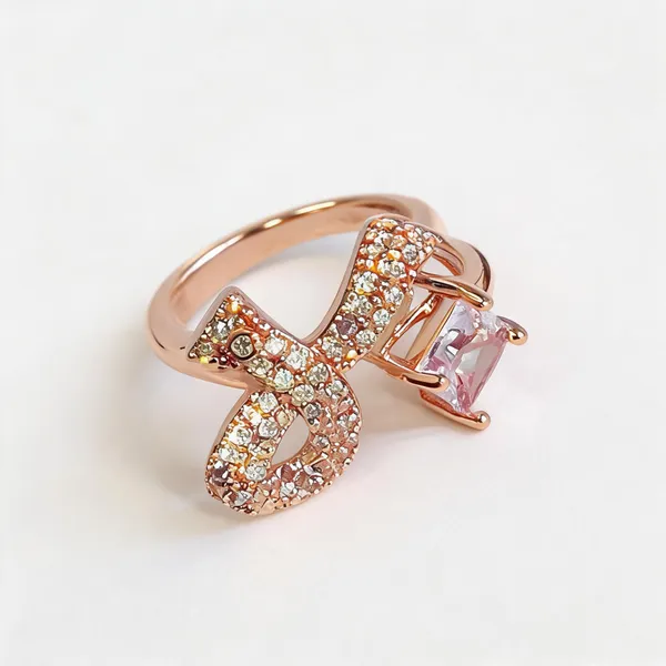 Bow_With_White_Crystal_Adjustable_Ring