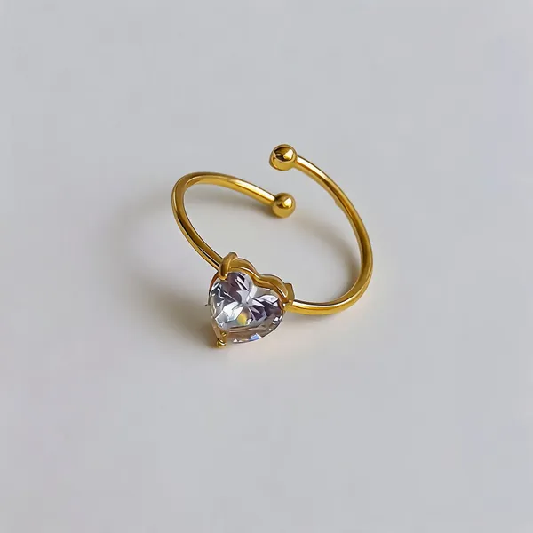 Crystal_White_Heart_Adjustable_Ring