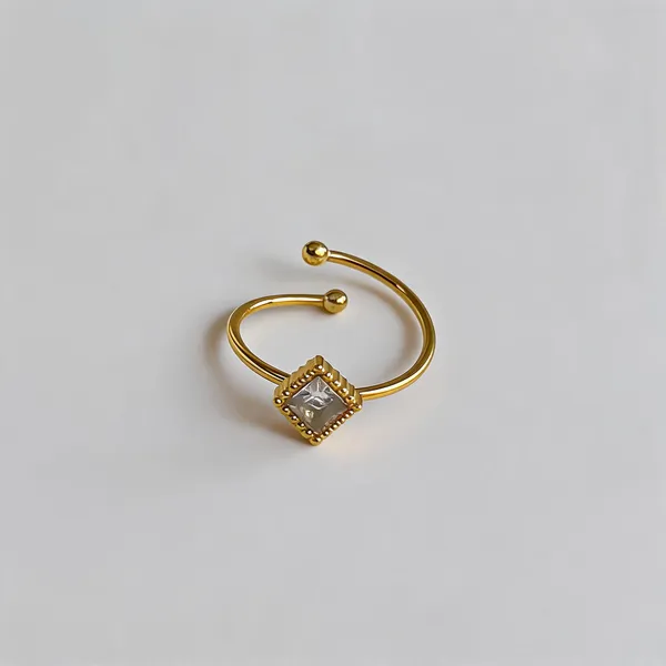 White_Crystal_Square_Adjustable_Ring