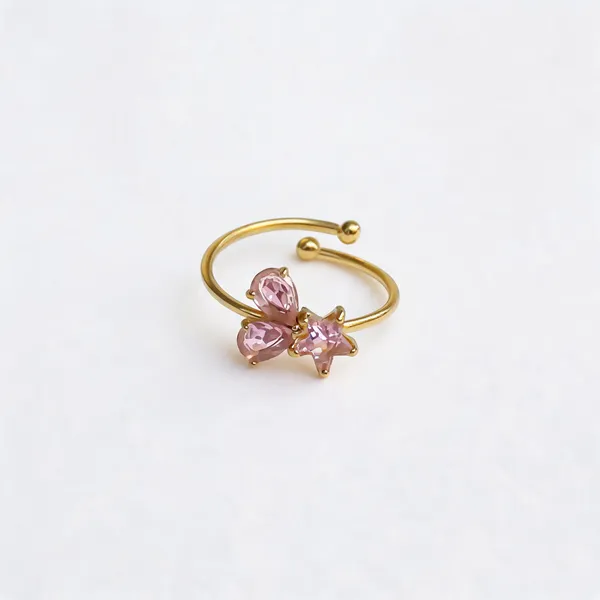 Flower_Pink_Crystal_Adjustable_Ring