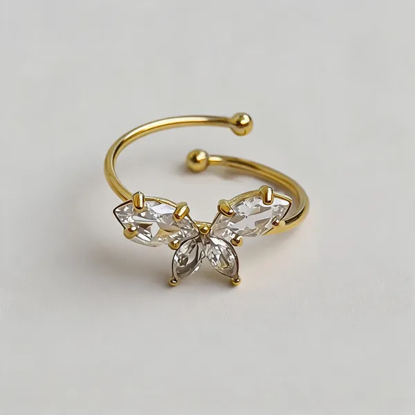 White_Butterfly_Ring