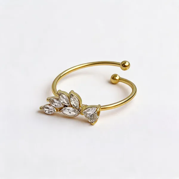 Leaf_White_Crystal_Ring