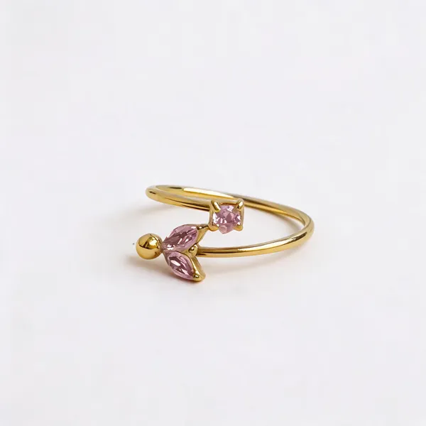 Leaf_Cross_Pink_Crystal_Ring