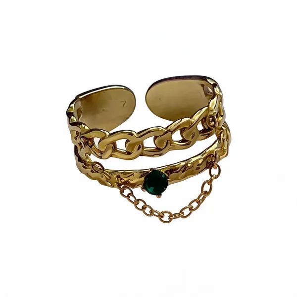 Thin_Link_With_Green_Crystal_Ring