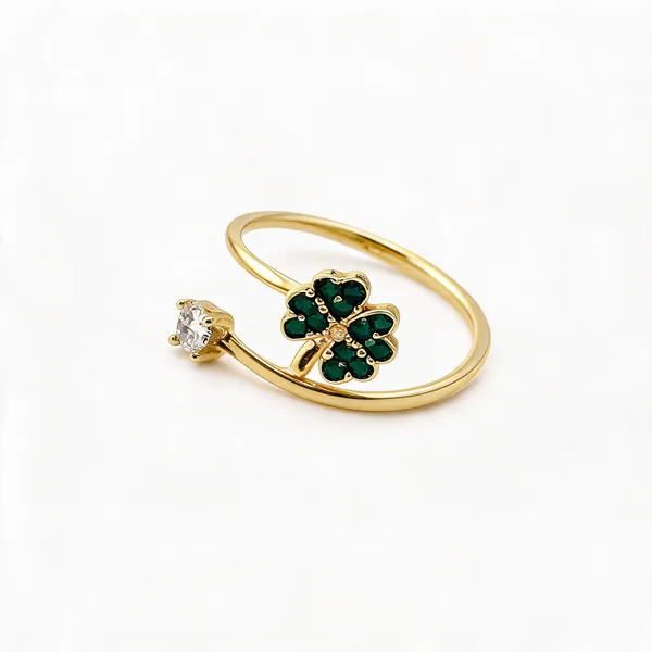 Green_Flower_Adjustable_Ring