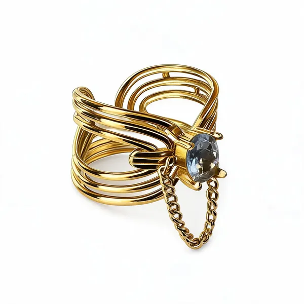 White_Crystal_Adjustable_Ring