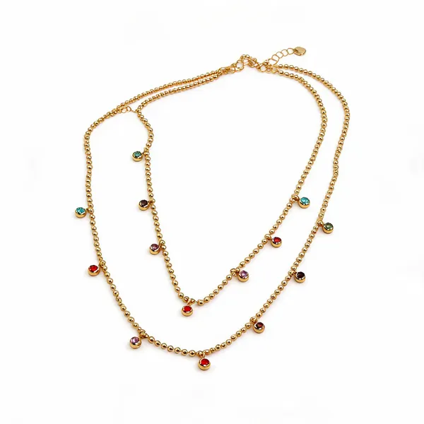 Multicolour_Crystal_Layered_Necklace_18k_Gold_Plated