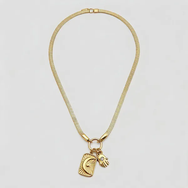 Snake_Chain_With_Moon_Charm_Necklace
