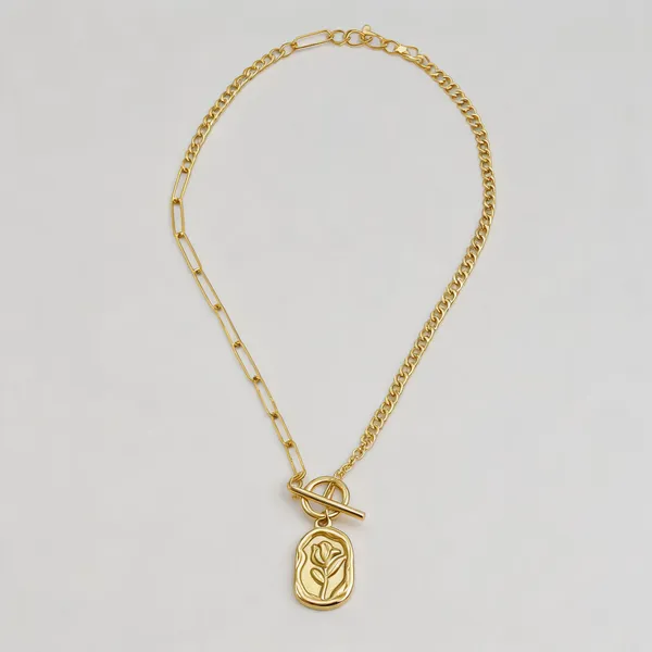 Rose_Charm_With_Link_Chain_Necklace