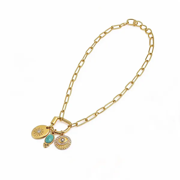 Turquoise_Stone_With_Evileye_Charm_Necklace