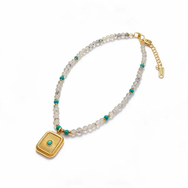 White_With_Turquoise_Stone_Necklace