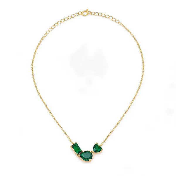 Multi_Shape_Green_Crystal_Necklace