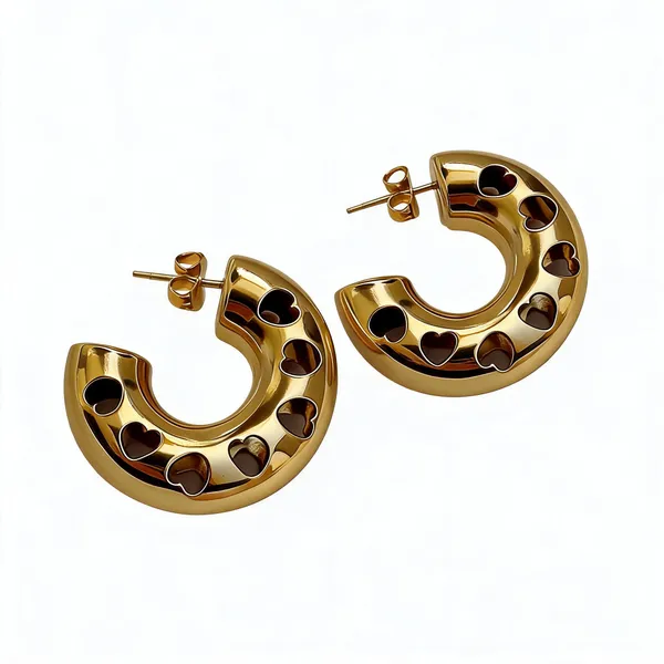 Half_Round_With_Herat_18k_Gold_Plated_Hoops