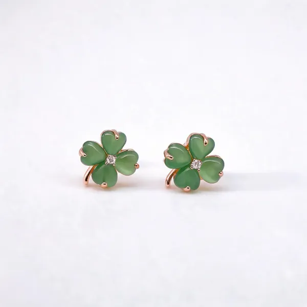 Green_Flower_Earrings