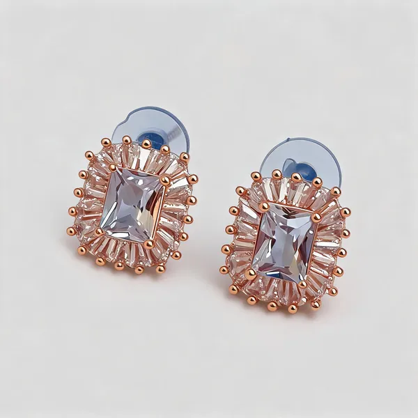 White_Square_Crystal_Earrings