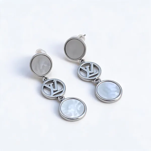 Lv_Earrings_Silver_Plated
