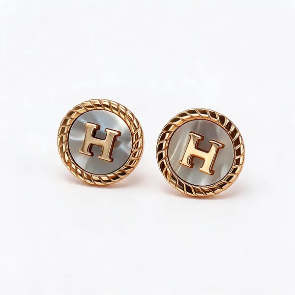 White_H_Earrings