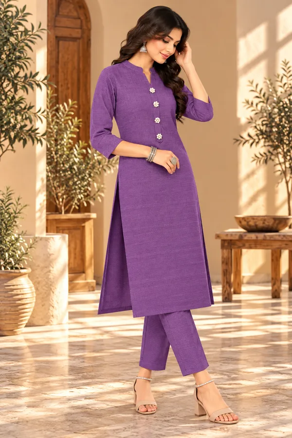 Purple_Textured_Straight_Kurta_Set_for_Women