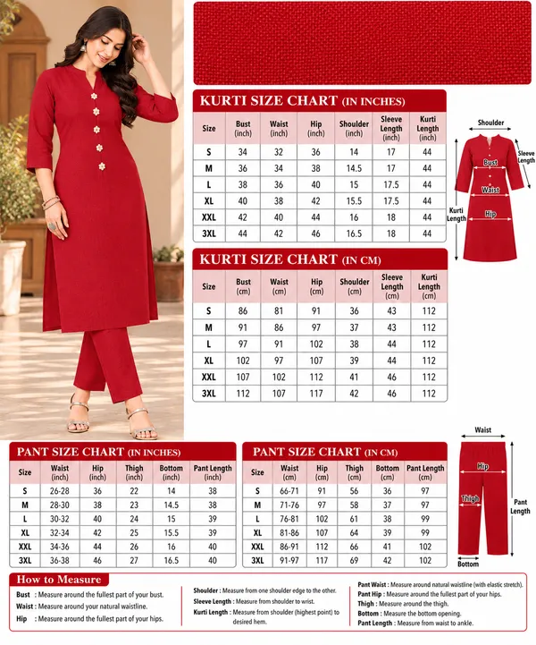 Red_Textured_Straight_Kurta_Set_for_Women